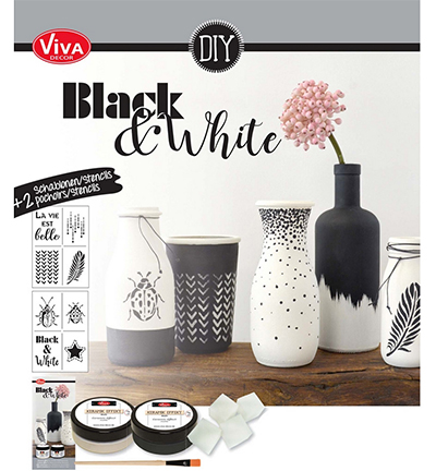 800153336 - ViVa Decor - Kreativ-Set Black & White / Zwart & Wit
