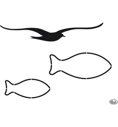 900279700 - ViVa Decor - Set-Seepferdchen, Möwe, Fische