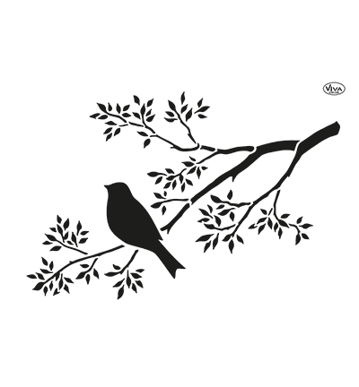 902201600 - ViVa Decor - Ast mit Vogel/ Oiseau sur branche