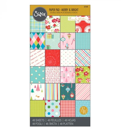651160 - Sizzix - Cardstock Pad, Merry & Bright