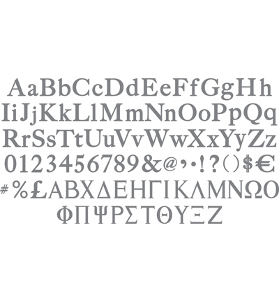 656345 - Sizzix - Eclips 100 shape Cartridge-Greek & Sassy Serif Alphabet