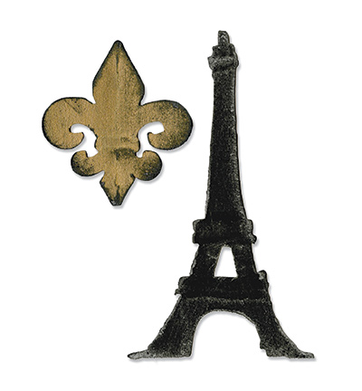 658556 - Sizzix - Fleur de Lis & Eiffel Tower