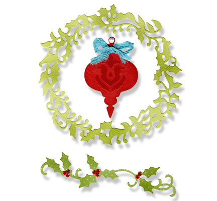 659001 - Sizzix - Christmas Ornament, Wreath & Vine
