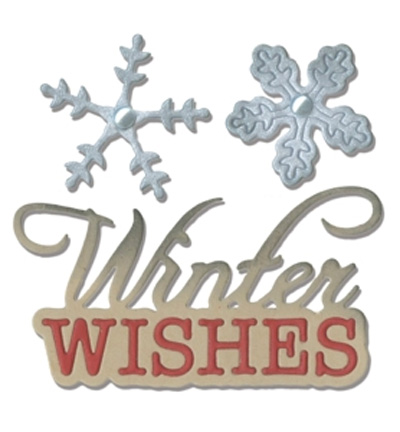 660663 - Sizzix - Phrase, Winter Wishes & Snowflakes