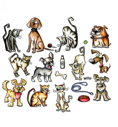 661594 - Sizzix - Mini Crazy Cats & Dogs