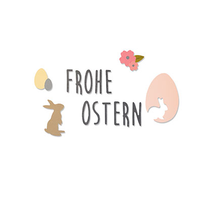 662620 - Sizzix - Frohe Ostern (English: Happy Easter)