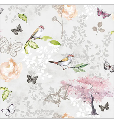 13319511 - Ambiente - Birds and butterflies grey