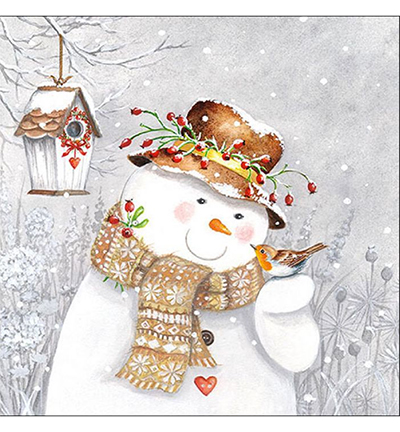 33311940 - Ambiente - Snowman Holding Robin