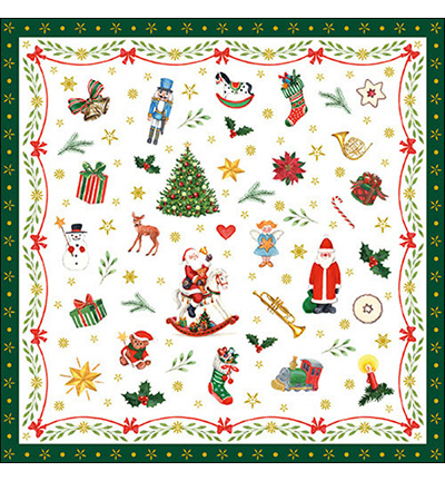 33314766 - Ambiente - Ornaments all over green - Serviettes 33x33cm