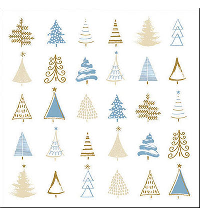 33319046 - Ambiente - Christmas tree doodles blue