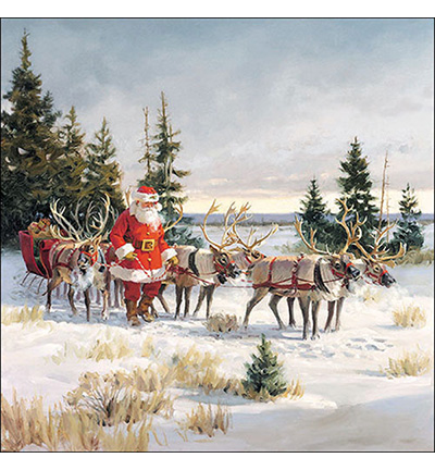 33319060 - Ambiente - Santa with his reindeers