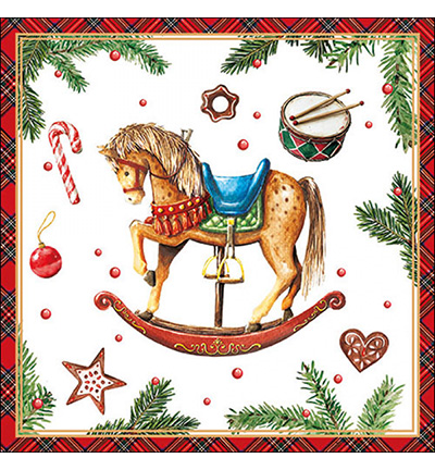 33320040 - Ambiente - Classic rocking horse white