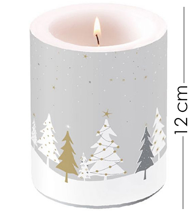 39115667 - Ambiente - Candle Big Midnight Trees Grey