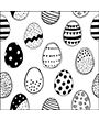 23317131 - Easter eggs all over black