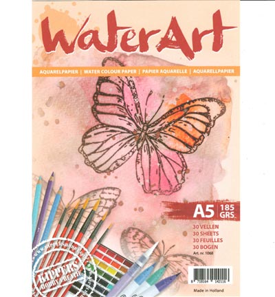 A5/185grs - WaterArt - Aquarel Papier 30 feuilles