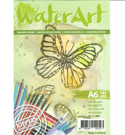A6/185grs - WaterArt - Aquarel Papier 40 sheets