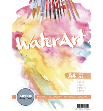 A4/300grs - WaterArt - Aquarel Papier 12 sheets, 300 grs