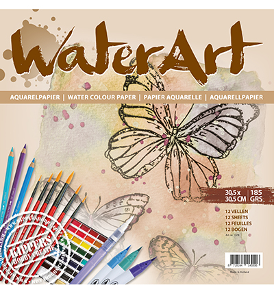 30.5x30.5/185grs - WaterArt - Aquarel Papier 12 sheets