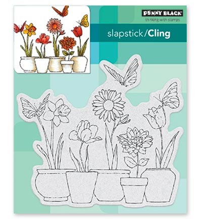 40-518 - Penny Black - Potted Flowers