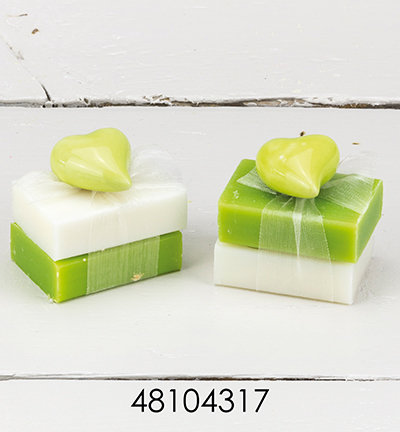 8104317 -  - Sheepmilk soap rectancle White/Green