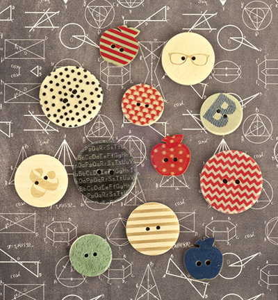 569617 - Prima Marketing - Wood Buttons 12st.