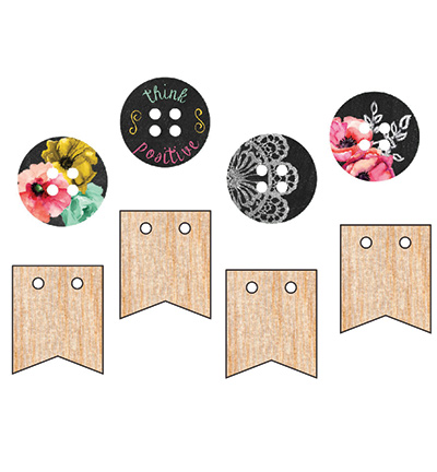 572396 - Prima Marketing - Wood buttons
