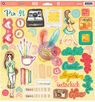 980153 - Prima Marketing - Chipboard Bloom Collection 46pcs