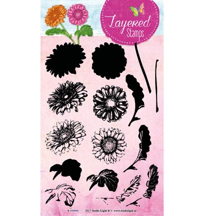 STAMPLS15 - StudioLight - Layered Flower Stamps nr.15