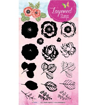 STAMPLS17 - StudioLight - Layered Flower Stamps nr.17