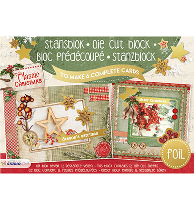 A5STANSBLOKSL11 - StudioLight - Classic Christmas with foil nr.11