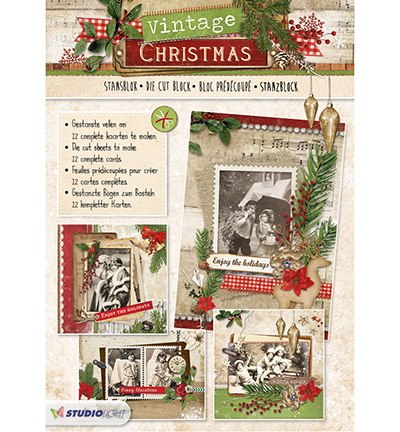 STANSBLOKSL56 - StudioLight - Vintage Kerst nr.56