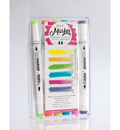 MARKER02 - StudioLight - Water Based Dual Tip Markers Bright