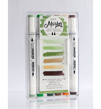 MARKER04 - StudioLight - Water Based Dual Tip Markers Nature