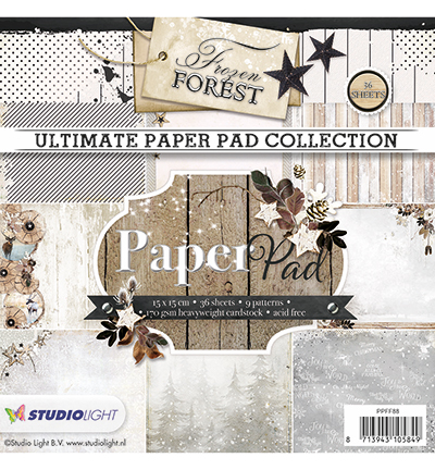 PPFF88 - StudioLight - Paper Pad Blok, Frozen Forest nr.88