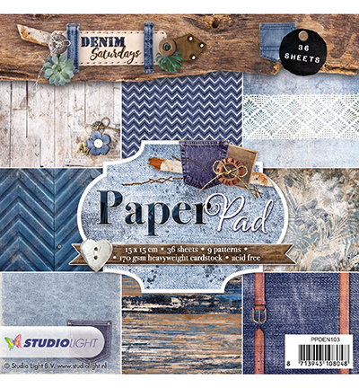 PPDEN103 - StudioLight - Paper Pad, Denim Saturdays nr.103