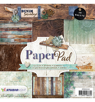 PPDEN104 - StudioLight - Paper Pad, Denim Saturdays nr.104