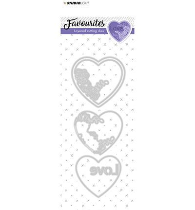 STENCILSL147 - StudioLight - Cutting and Embossing Die Layered, Favourites nr.147