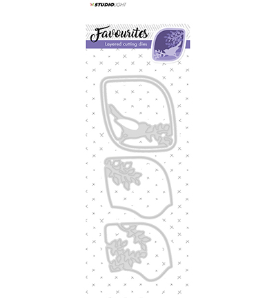 STENCILSL148 - StudioLight - Cutting and Embossing Die Layered, Favourites nr.148