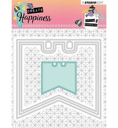 STENCILCR153 - StudioLight - Cutting and Embossing Die Create Happiness nr.153