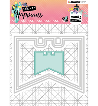 STENCILCR154 - StudioLight - Cutting and Embossing Die Create Happiness nr.154