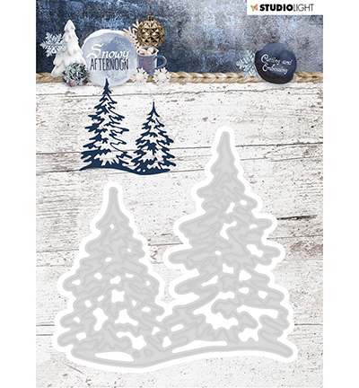 STENCILSA218 - StudioLight - Cutting and Embossing Die Cut, Snowy Afternoon nr.218