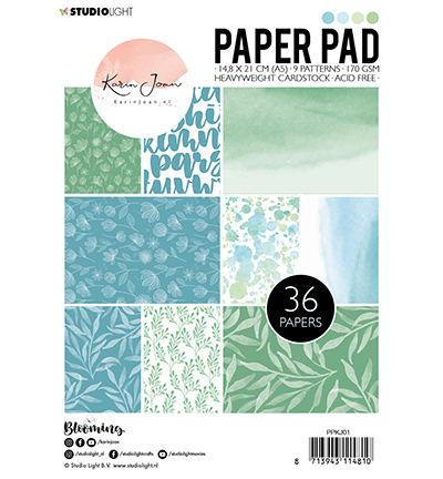 PPKJ01 - Karin Joan - Paper Pad, Karin Joan Blooming Collection nr.01