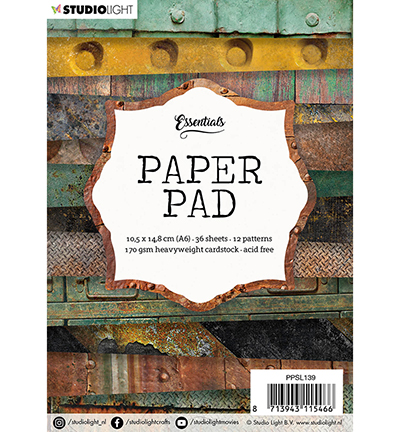 PPSL139 - StudioLight - Paper Pad A6, 36 sheets, 12 patterns nr.139