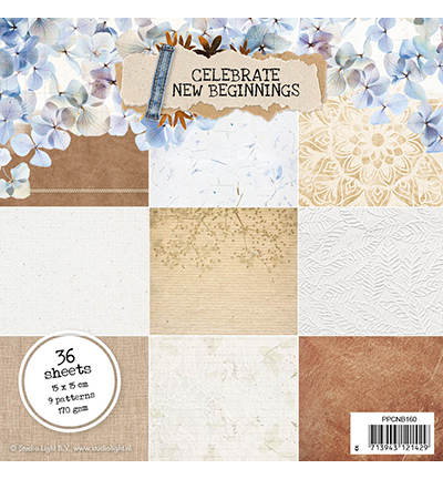 PPCNB160 - StudioLight - SL Paper pad Pattern Paper Celebrate new beginnings nr.160