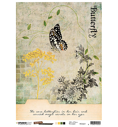 RICEJL21 - Just Lou - JL Rice Paper Butterfly Collection nr.21
