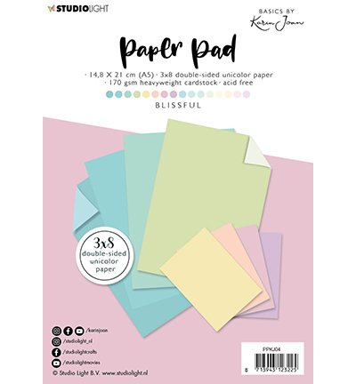 PPKJ04 - Karin Joan - KJ Paper Pad Pattern Paper Blissfull Basics by Karin Joan nr.4