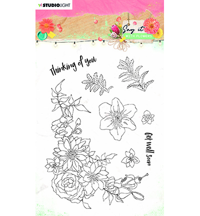 SL-SWF-STAMP525 - StudioLight - SL Clear Stamp Say it with flowers nr.525