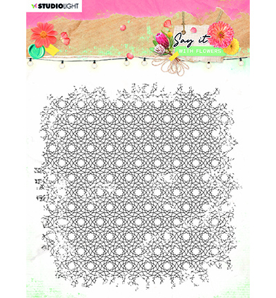 SL-SWF-STAMP528 - StudioLight - SL Clear Stamp background Say it with flowers nr.528