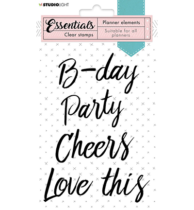 SL-PES-STAMP08 - StudioLight - SL Clear Stamp Text party Planner Essentials nr.08