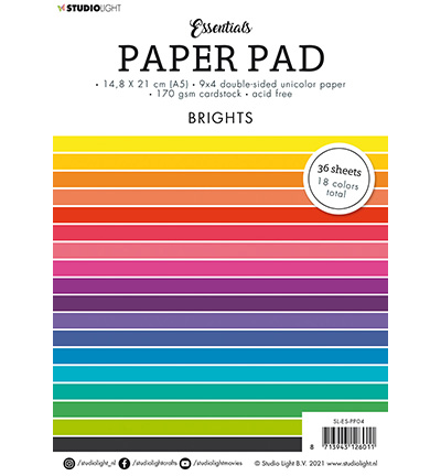 SL-ES-PP04 - StudioLight - SL Paper Pad Double sided Unicolor Brights Essentials nr.4